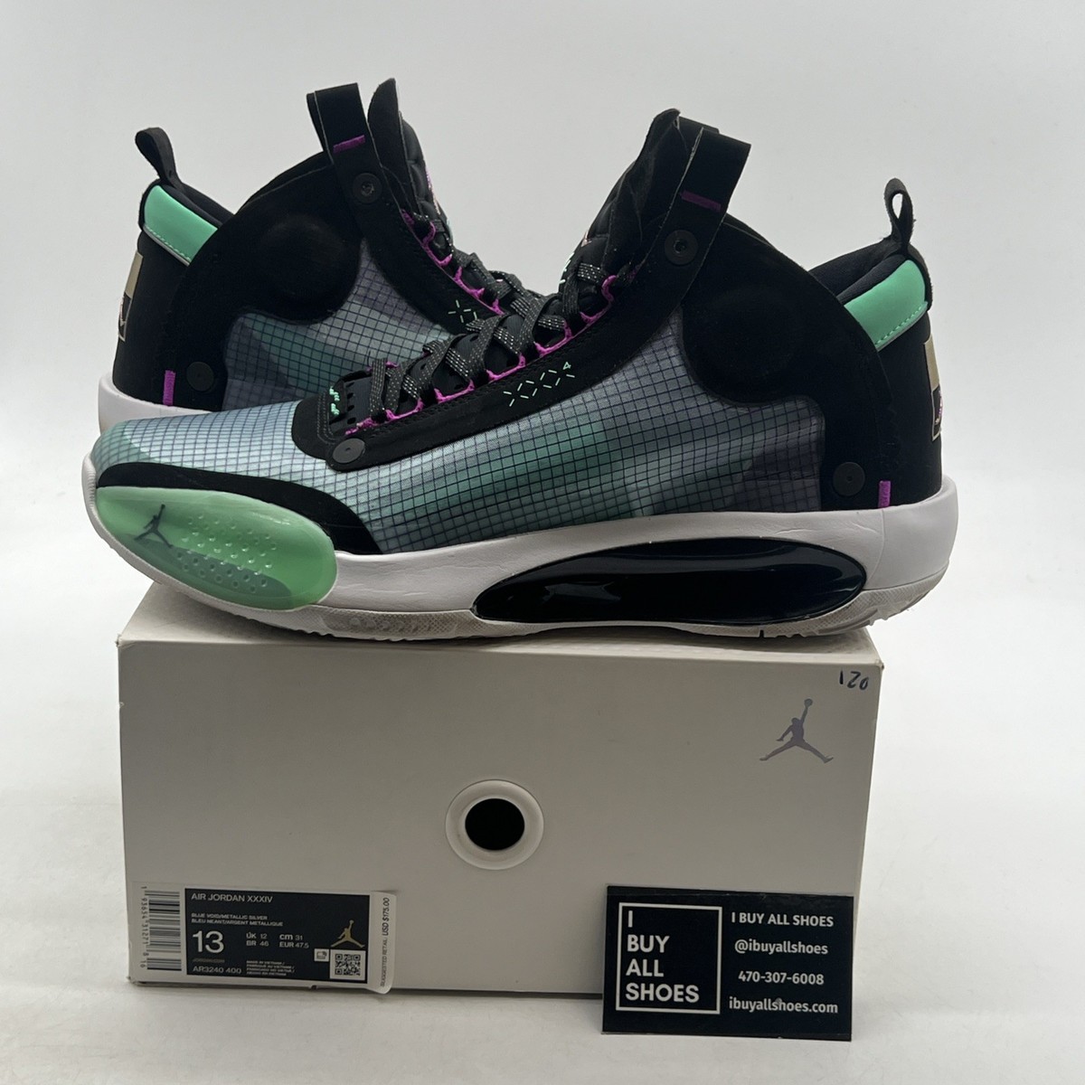 Size 13 Air Jordan 34 Blue Void for sale online