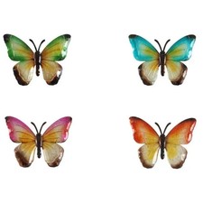 Flamingo Dekofigur Schmetterling Metall 29 x 23 cm 4-fach sortiert  Figur