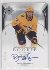 2022 Ultimate Collection 2021-22 Base Update /299 David Farrance #140 Auto 09br