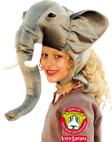 Kids Safari Elephant Hood Hoodie Hat 