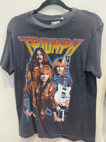 Vintage 1985 Triumph Thunder World Tour T-shirt R… - image 1