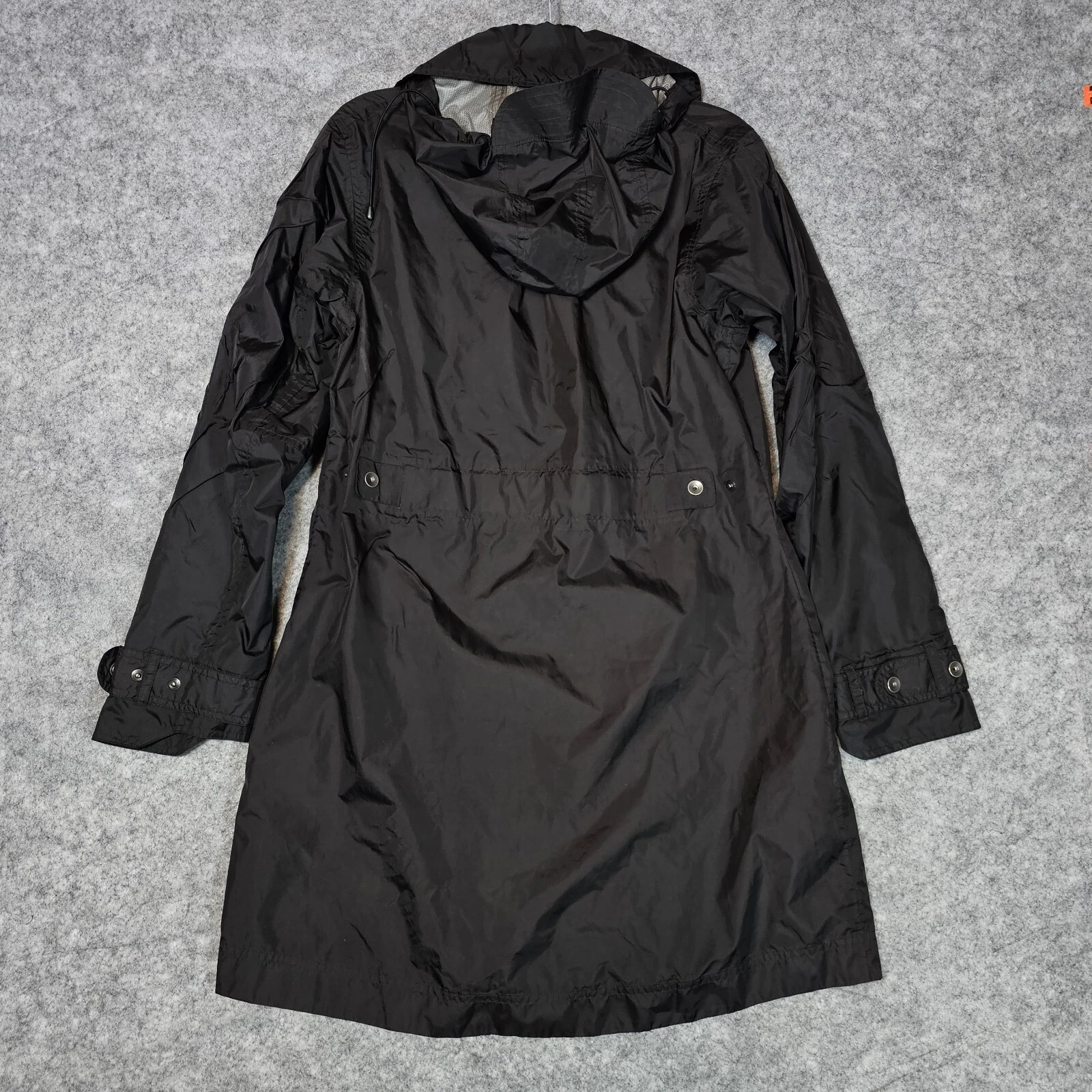 nau oslo hooded lined windbreaker raincoat zip snap jacket