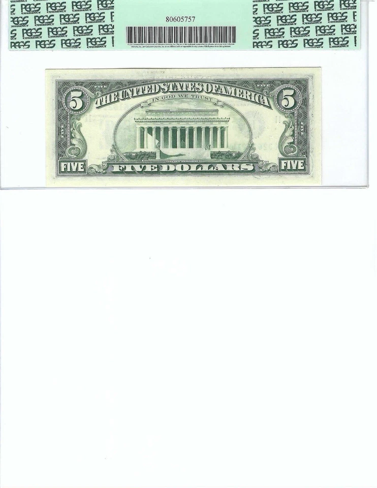 1977 $5 FRN FR1975-K* PCGS 65 PPQ, Dallas * Note S/N K02616214*!!! - Image 2 of 2