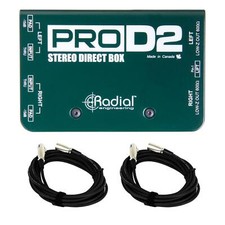 Radial Engineering ProD2 Stere Passive Direct Box Bundle with XLR Cables