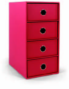 Scatola 4 Cassetti 250x175x320mm Soho Rosso 36 | Rossler Soho