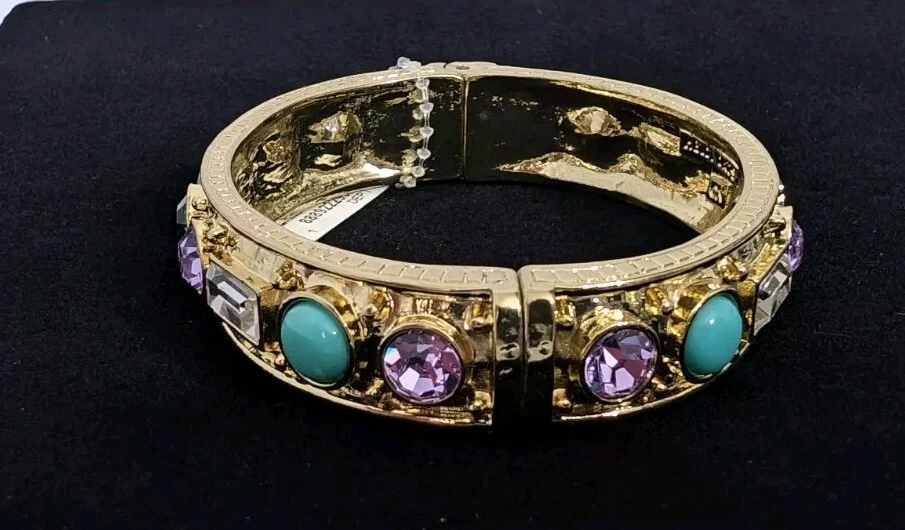 Brazalete Brazalete Heidi Daus Go Dos Piedra Multicorte-Turquesa Multi-7"-NUEVO CON ETIQUETAS Foto 4 de 4