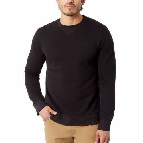 G.H. Bass & Co. Men's Crewneck Regular Fit Sweatshirt Pullovers Black - Small