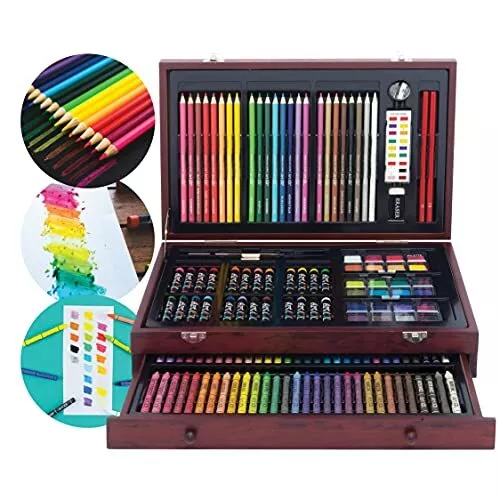 142 Set Professional Drawing Kids Art Supplies Lot Colored Pencils Sketching  Kit 46959094516