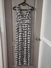 Women's Forever 21 White Blue Maxi Dress Summer Size Small S