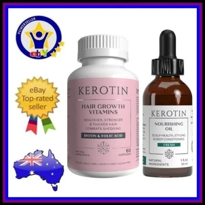 KEROTIN HAIR GROWTH VITAMINS + NOURISHING ARGAN OIL Hair Growth Loss Treatment