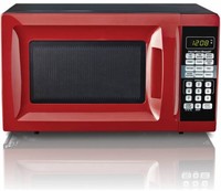 Microwave Oven Kitchen Cooking Appliance Black 700 Watt .7 Cubic Ft Red Microwave Oven Kitchen Cooking Appliance Black 700 Watt .7 Cubic Ft Red