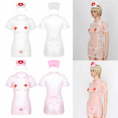 Nylon Doctor y Enfermera Uniforme disfraces para mujeres