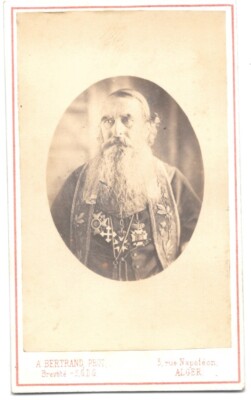 CDV Foto Monsignore Pavy Bischof von Algier Algerien um 1865 von Bertrand