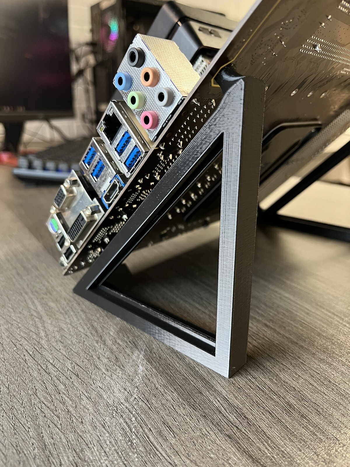 Vertical Motherboard Stand for CPU Crypto Mining, Test Rig, or Desktop