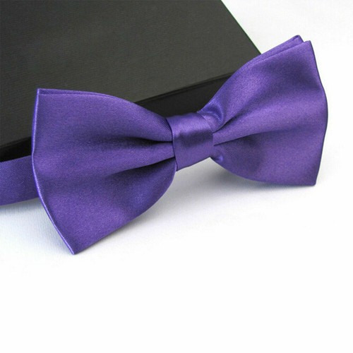 Classic Mens Womens Adjustable Bow Tie Pre Tied Plain Dickie Bowtie Wedding - Picture 54 of 101