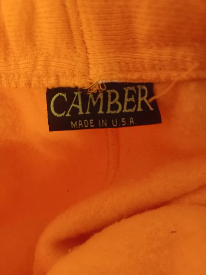 Винтажные тренировочные штаны Camber 233 Cross-Knit Heavyweight Gold Sz.xl сделано в США - Изображение 4 из 4