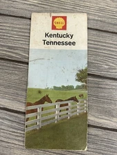 1967 Edition Shell Kentucky Tennessee Travel Road Map~Box 28