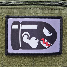 Bullet Bill Morale Patch Tactical Military Army USA Mario Hook & Loop
