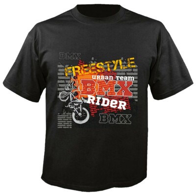 T-Shirt BMX TEAM RIDER FREESTYLE BICYCLE MOTOCROSS BONANZARAD FAHRRAD FREESTYLE