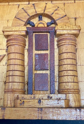 BEAUTY VINTAGE WOODEN HOUSE FACADE 9" REPRODUCTION HANDMADE c1970 - v/good - Picture 6 of 6