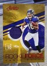 Chris Moore 2016 Absolute Rookie Force Jersey Red #6 Baltimore Ravens