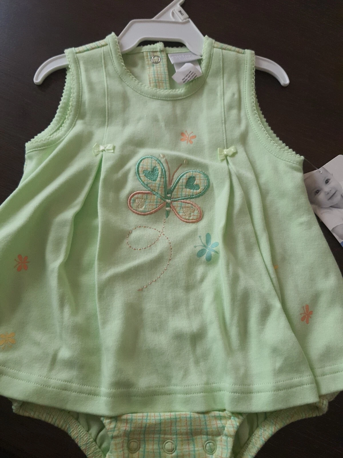 NEW Vintage Baby Soft Basics Girl Carter's 3-6 Month green Dress Romper
Opens in a new window or tab