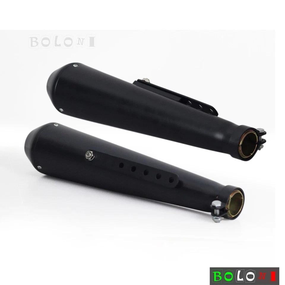 2 выхлопные трубы ретро для мотоциклов Harley Honda Yamaha BMW Cafe Racer Bobber - Изображение 4 из 4