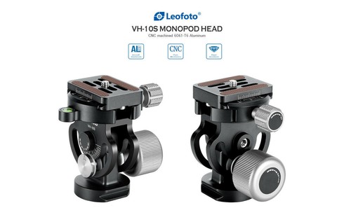 Leofoto MP-366C+VH-10S CF Monopod with VH-10S Two Way Tilt Head - Picture 9 of 12