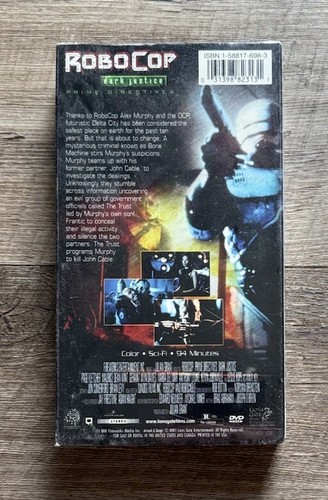 Robocop Dark Justice VHS Prime Directives Rare OOP Sci Fi Vintage Tape FREE SHIP - Picture 2 of 3