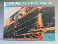 Lionel Prewar 1932 Catalog Cover Iron Wall Hanging Metal Sign Train 9-42065 Lionel Prewar 1932 Catalog Cover Iron Wall Hanging Metal Sign Train 9-42065