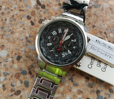 GianMarco Venturi クロノグラフ メンズ腕時計 GMV Gian Marco Venturi Quartz World Time Chronograph Rotating