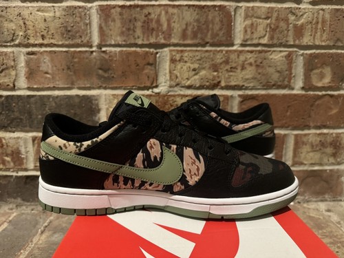 Neu 10 Nike Dunk Low SE Crazy Camo schwarz ölgrün hellbraun braun DH0957-001 Herren - Bild 7 von 11