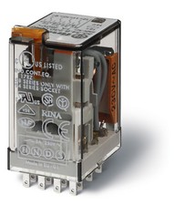 55.34.8.120.0050, Finder, Ind. Plug-In Relay, 4Pdt 7A, 120V Ac Coil