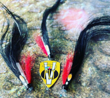 3 V Fly 1 Inch RV Signature Long Tail Collie Dog Salmon Tube Flies & Trebles  