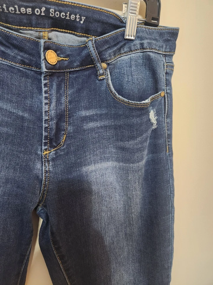 Articles Of Society Size 29 Skinny Jeans Stretch Jegging Soft Denim Dark Wash - Image 3 of 4