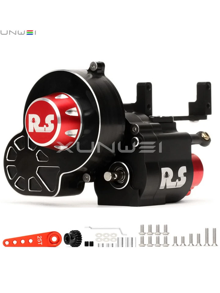 Alloy Dual Speed Reverse Transmission Gearbox for 1:10 Axial SCX10 II III Wraith - Image 4 of 4