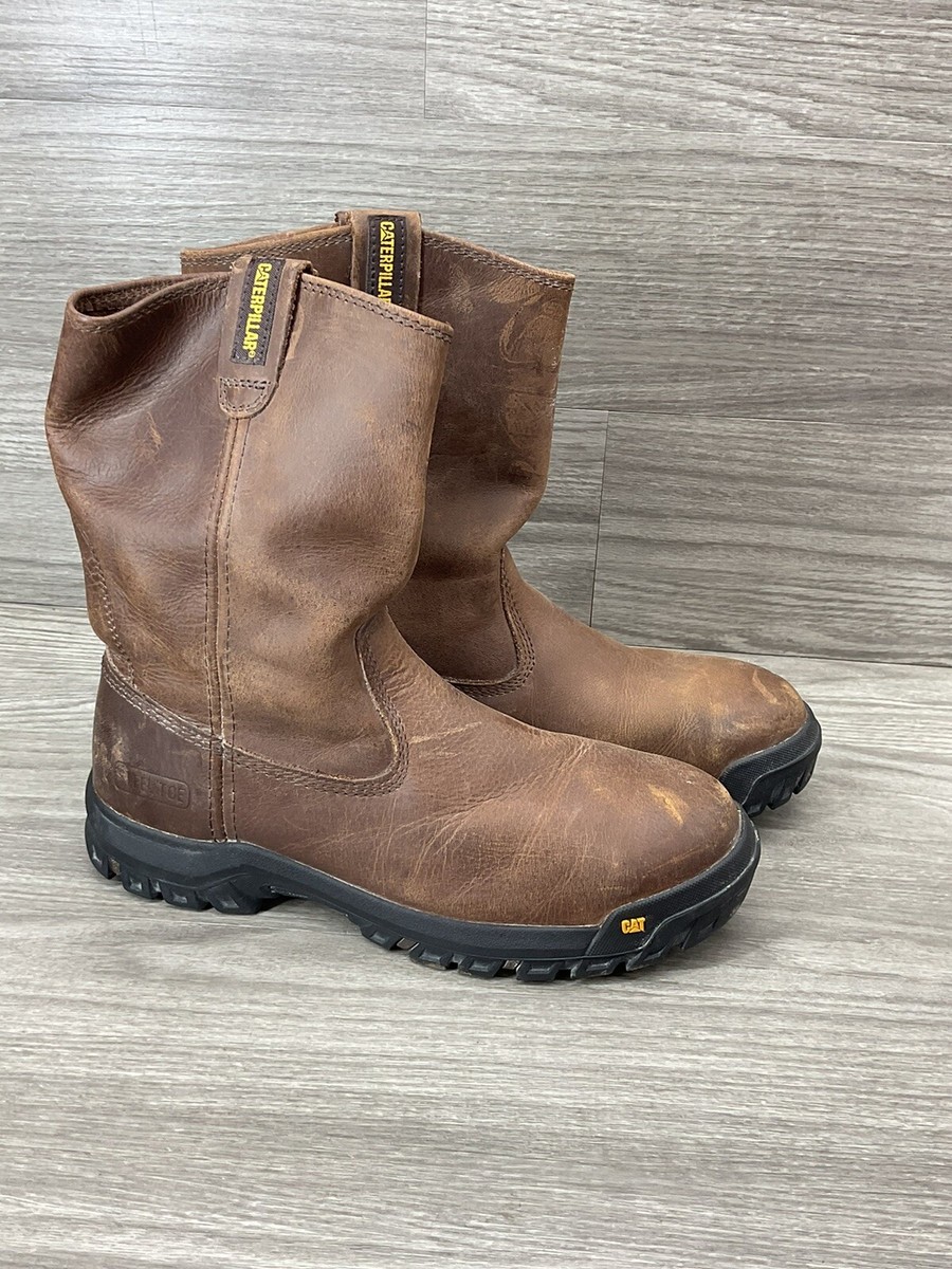 Caterpillar Men's Drawbar Steel Toe Work Boots Brown Size 9.5 | eBay