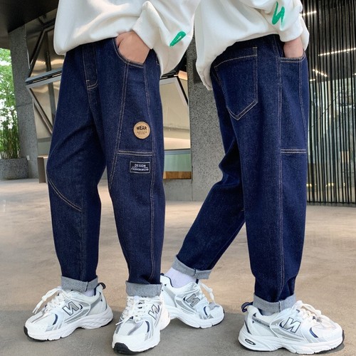 Boys jeans new style dark bluesoft Jeans spring and fall casual trousers