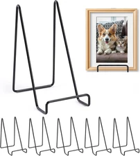 6 Pack 6 Inch Plate Stands for Display,Book Display Stand,Metal Plate Holder Dis