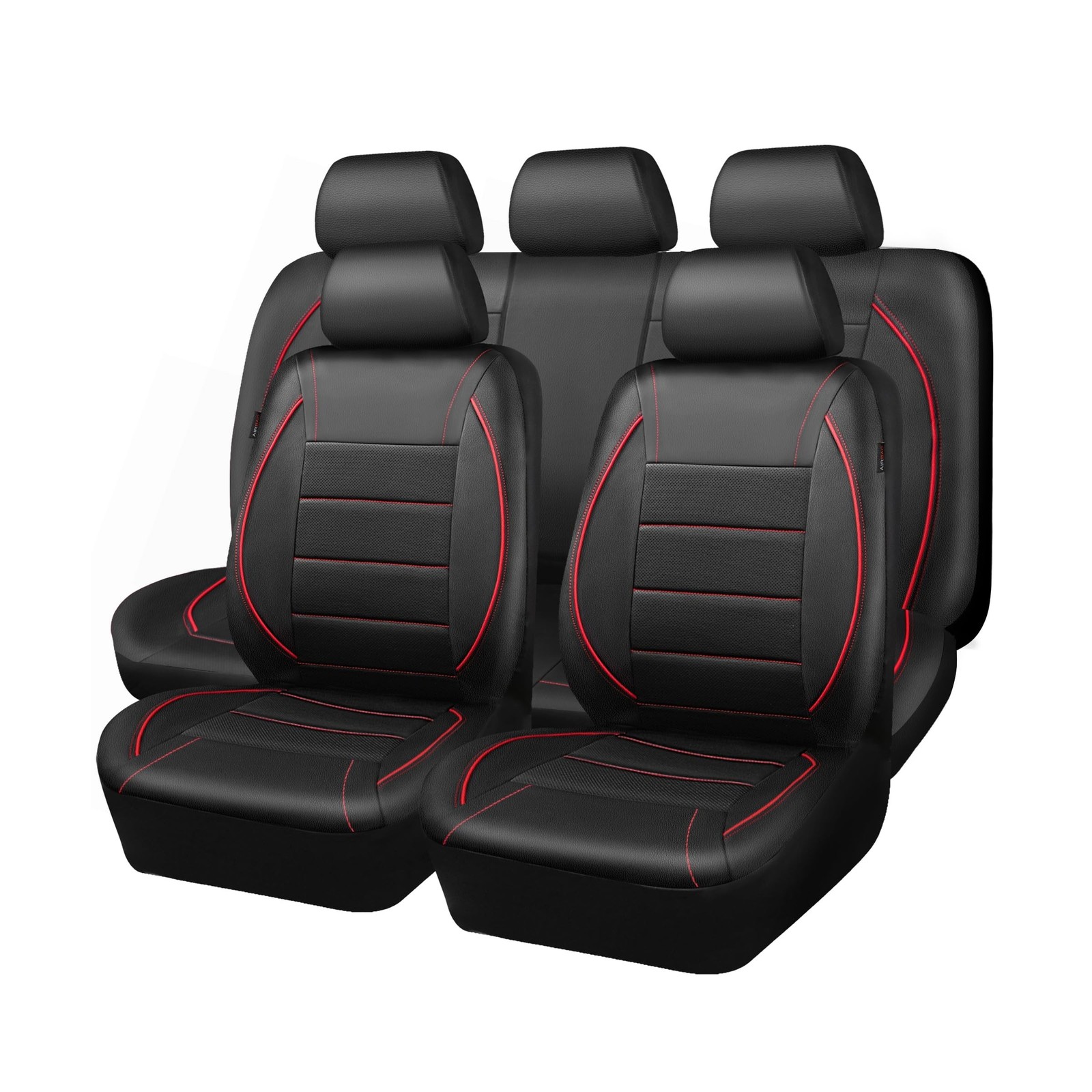 CAR PASS Universal FIT Piping Leather Car Seat Cover, for suvs,Van,Trucks,Air...