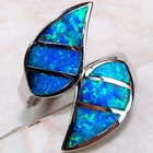Australian Opal Inlay 925 Sterling Silver Ring Jewelry Sz 6 GA3-4 — photo 1