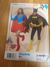 Simplicity DC Comics inspired Super Girl and Bat Girl Costume Pattern