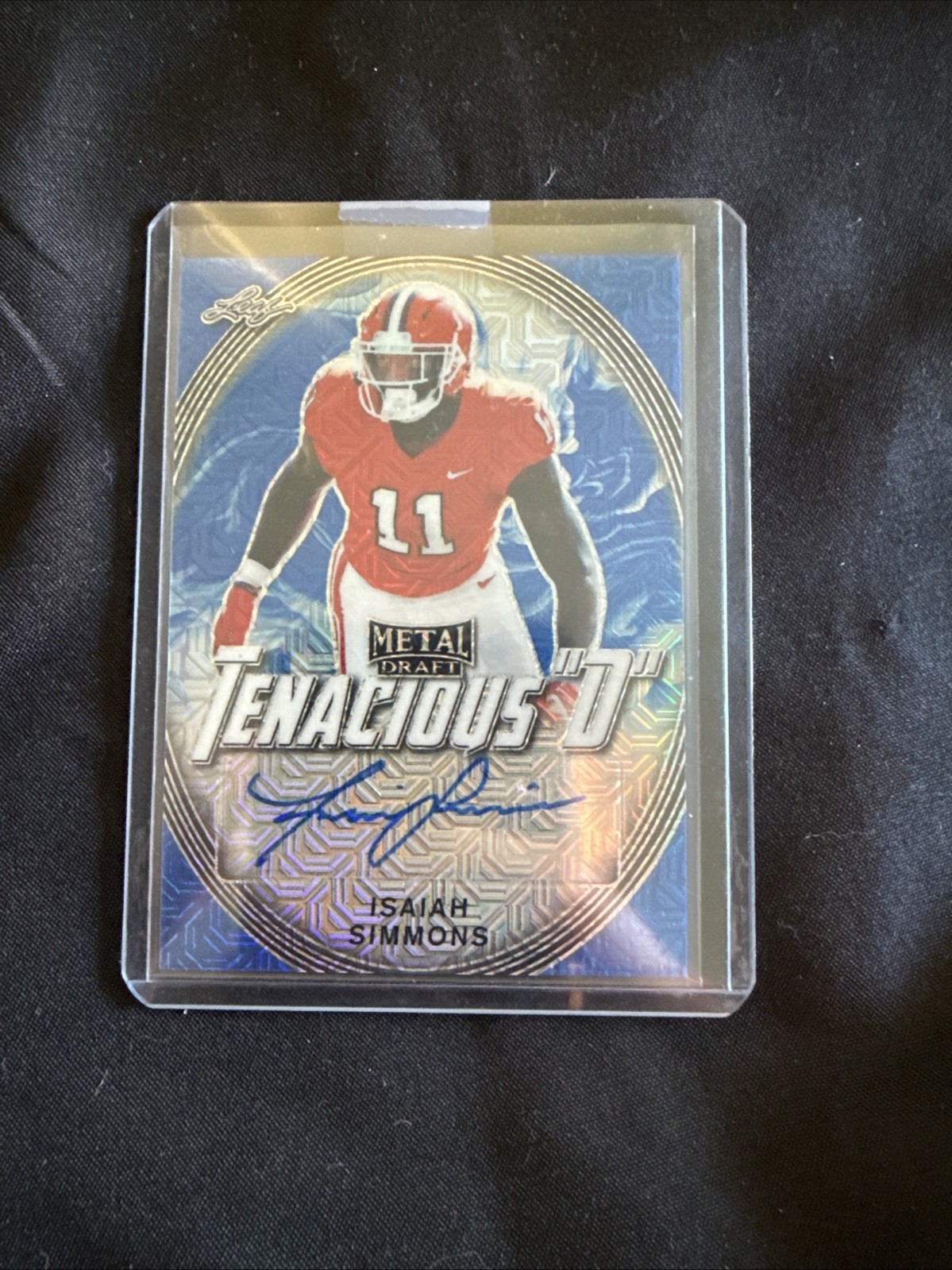 Isaiah Simmons Leaf Metal Draft Tenacious "D" Autographs #TDIS1 Base