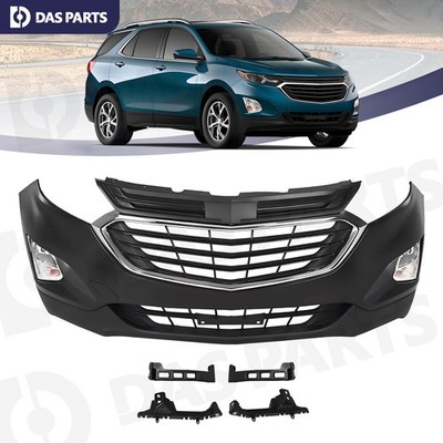 Front Bumper Upper Lower Grille Fog Lights For 2018-2021 Chevrolet Chevy Equinox