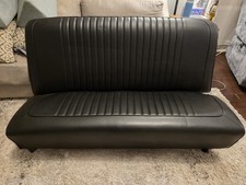 1966 Ford Fairlane 500 Hardtop Rear Bench Seat Oem Reupholstered Black Leather