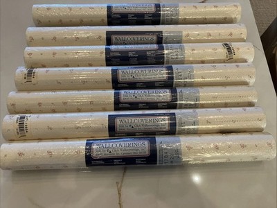 VTG NEW 7 ROLLS WALLPAPER C&A WALLCOVERINGS  PT 7041 Different Runs