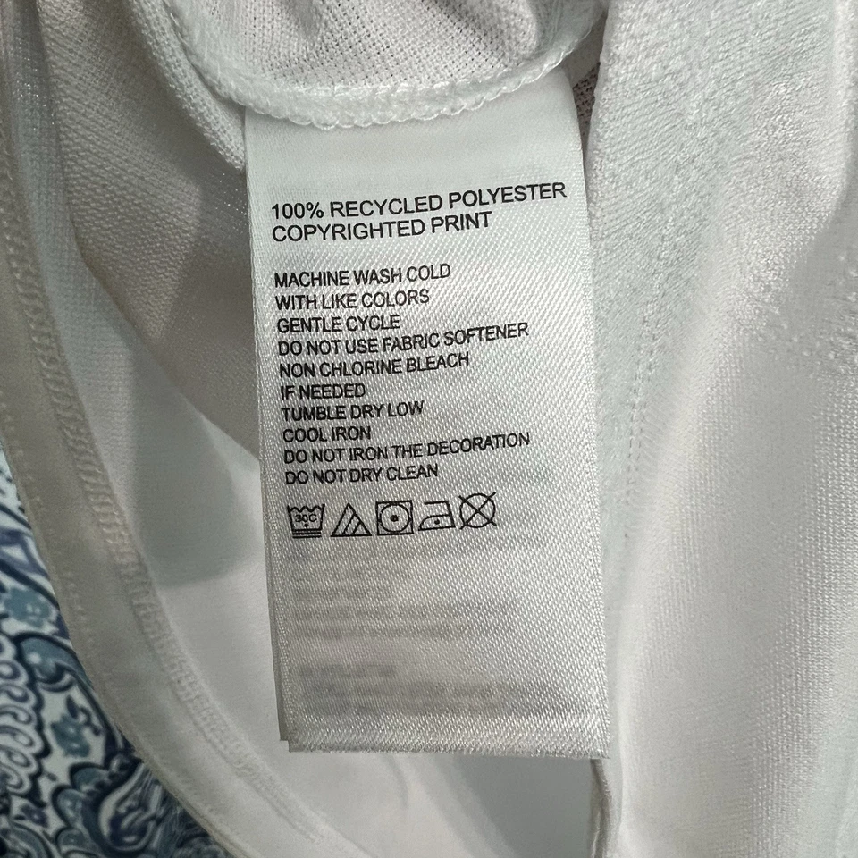 Camisa Tommy Bahama Island Zone para mujer talla M blanca rendimiento golf sin mangas Foto 4 de 4