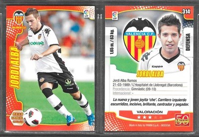 Panini Mega Cracks 2012 #314 Jordi Alba Valencia Barcelona Card