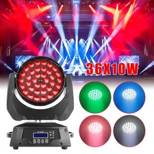 360W RGBW LED Wash Zoom Moving Head Light DMX 36x10W DJ Stage Beam Lighting Bar