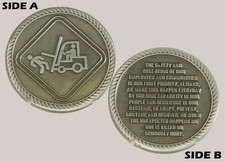 Forklift Safety Employee Wellbeing Challenge Coin  3#C